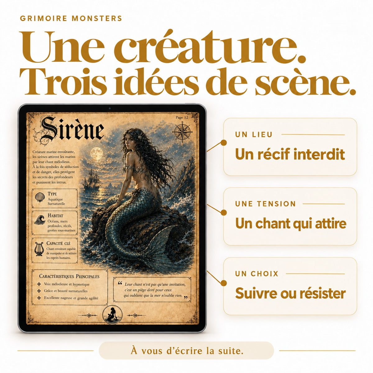 02 - Une creature, trois idees de scene