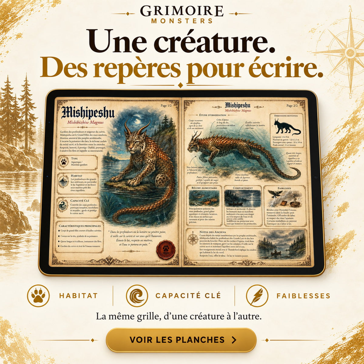 07 - Une creature - des reperes pour ecrire