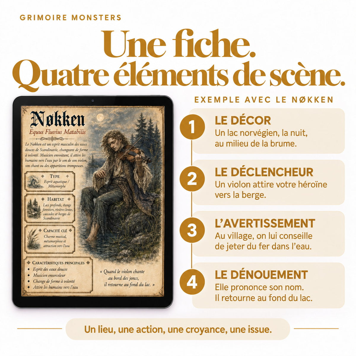 15 - Une fiche, quatre elements de scene